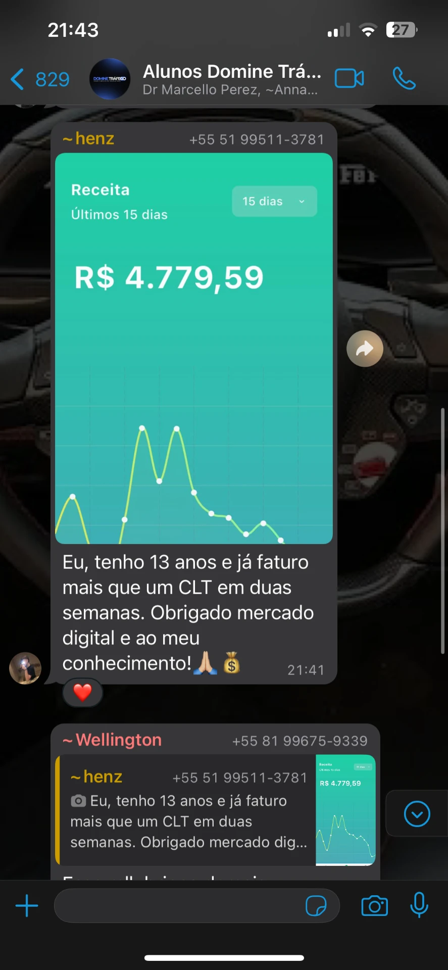 Depoimento de aluno Domine Tráfego