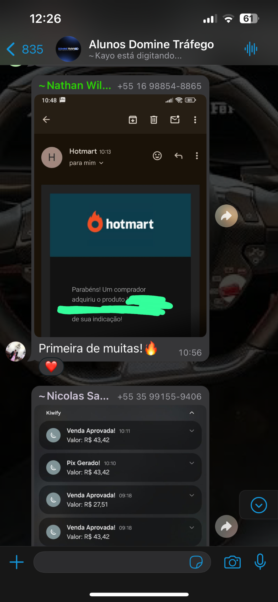 Resultado de aluno Domine Tráfego